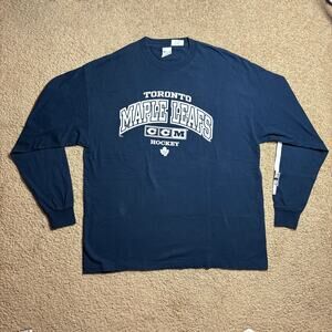 Vintage Toronto Maple Leafs CCM Y2K Hockey Men’s Sz XXL Long sleeve Shirt Blue
